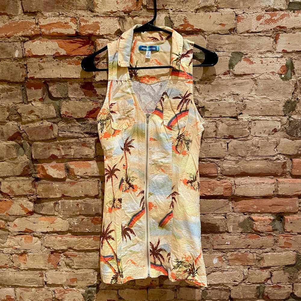 BEACHY ZIP UP MINI DRESS